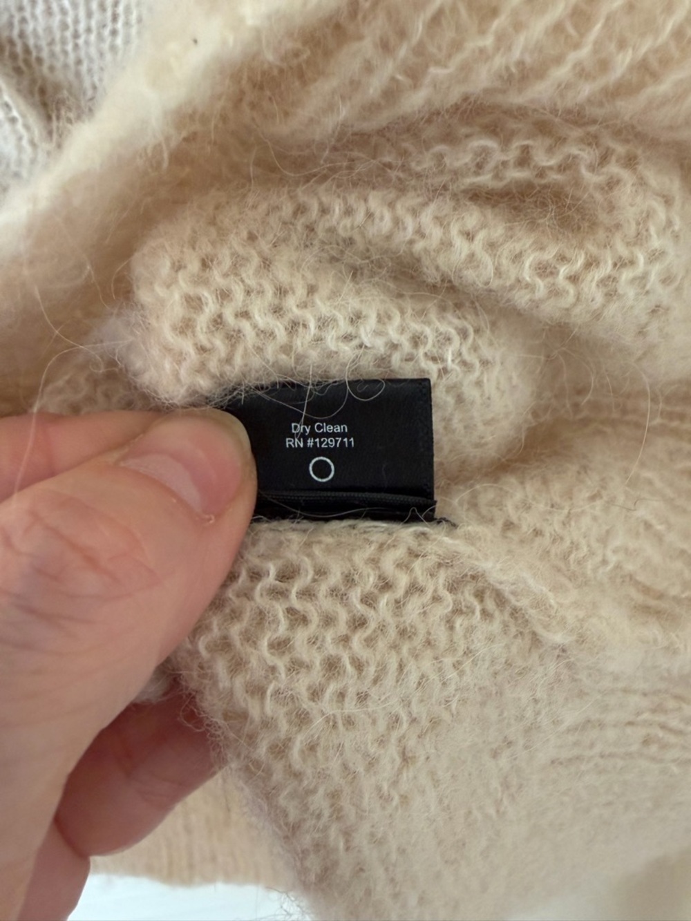 Jenni Kayne Boyfriend Cardigan Size Large Beige Alpaca Wool Knit V Neck Sweater - Picture 5 of 8